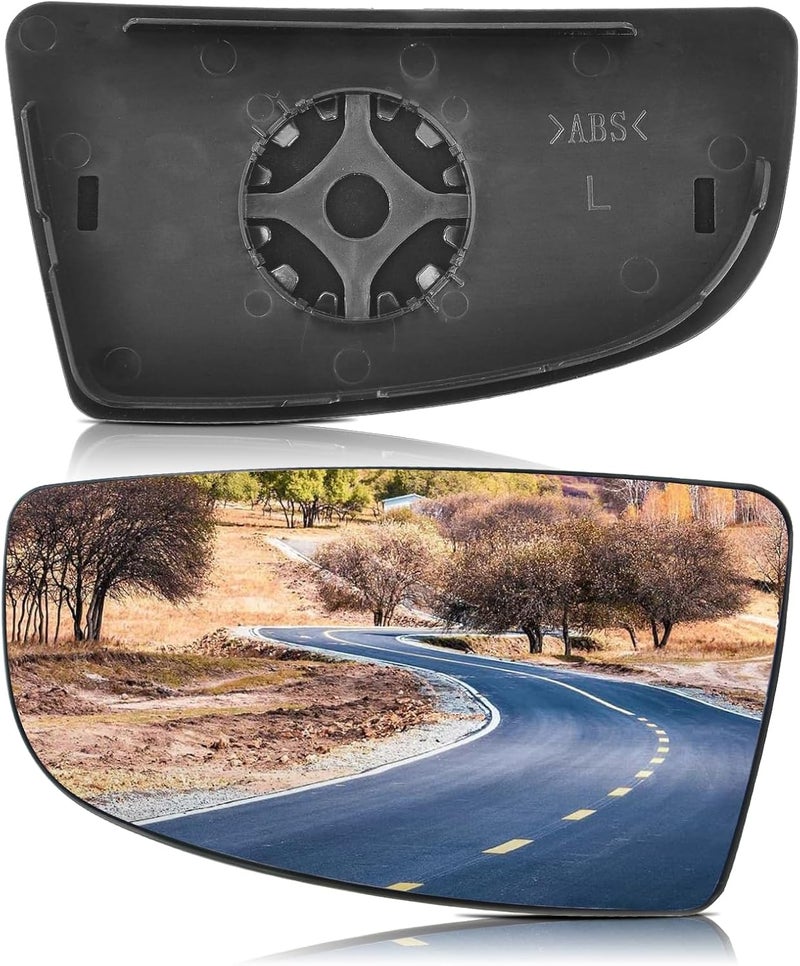TOP-MAX Driver Left Side Lower Mirror Glass fit Ford Transit T150 250 350 2015 2016 2017 2018 2019 2020 2021 2022 2023 MK8, Left Side View Convex Mirror Glass with Backing Plate - Image 1